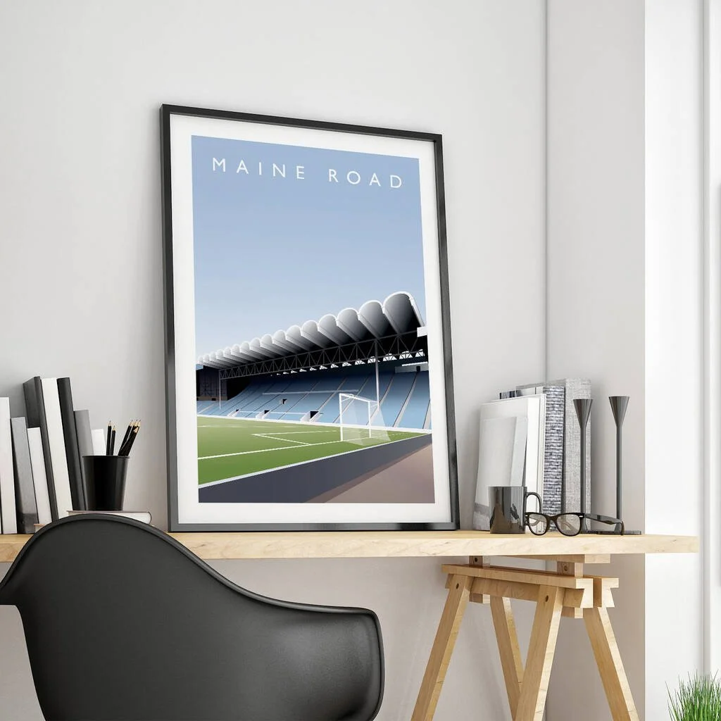 Manchester City Maine Road Main Stand Poster A3 Framed - £72.00