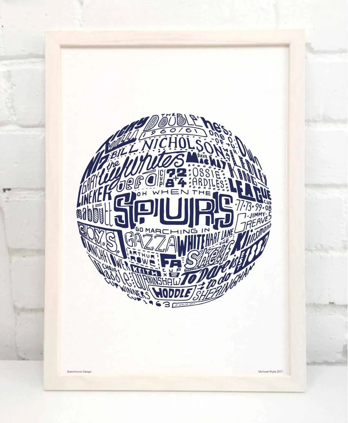 History of Tottenham Hotspur FC | A4 Framed Art Print - £35.95