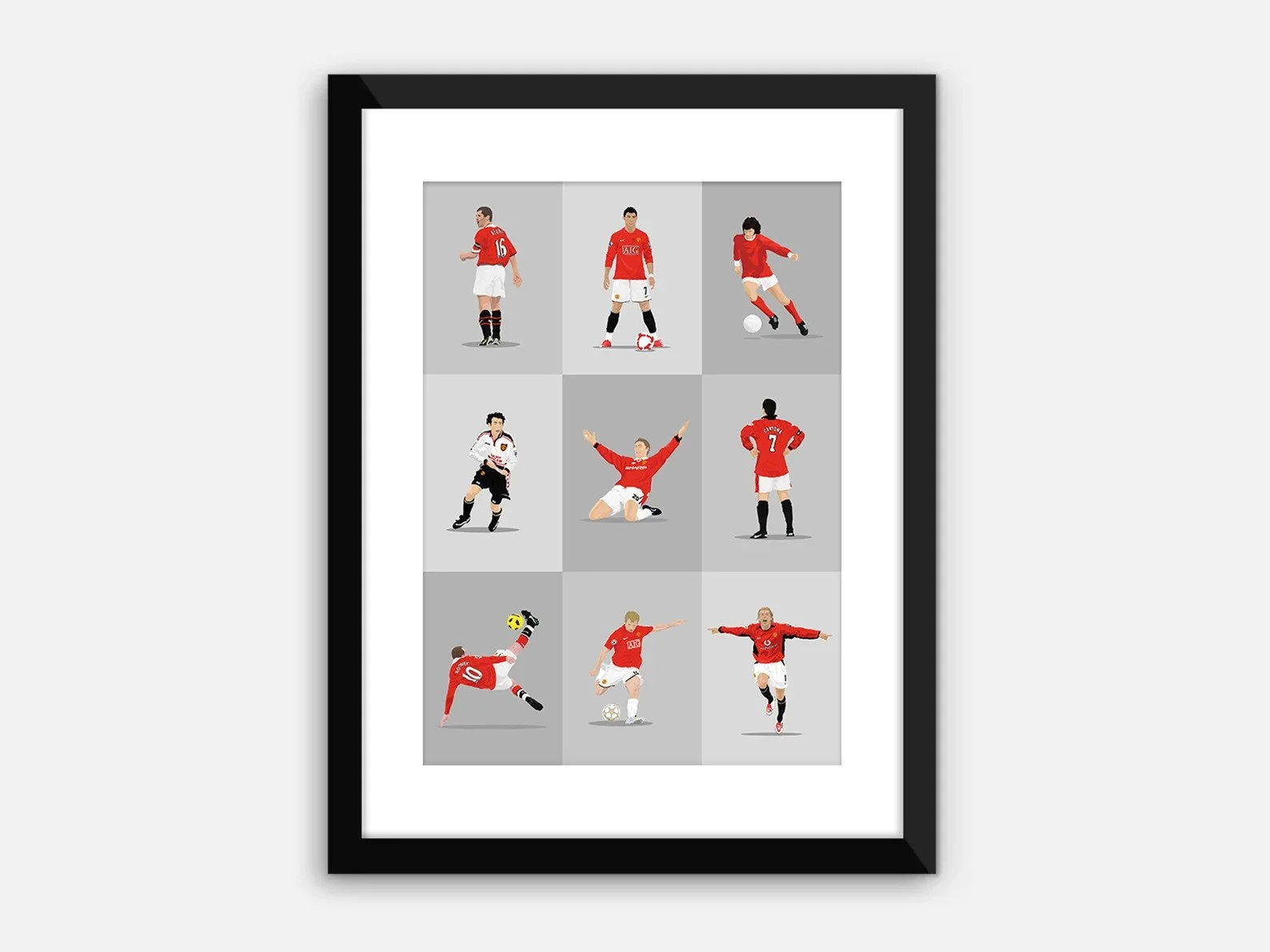 Manchester United Legends poster print art A4 Unframed - £8.35