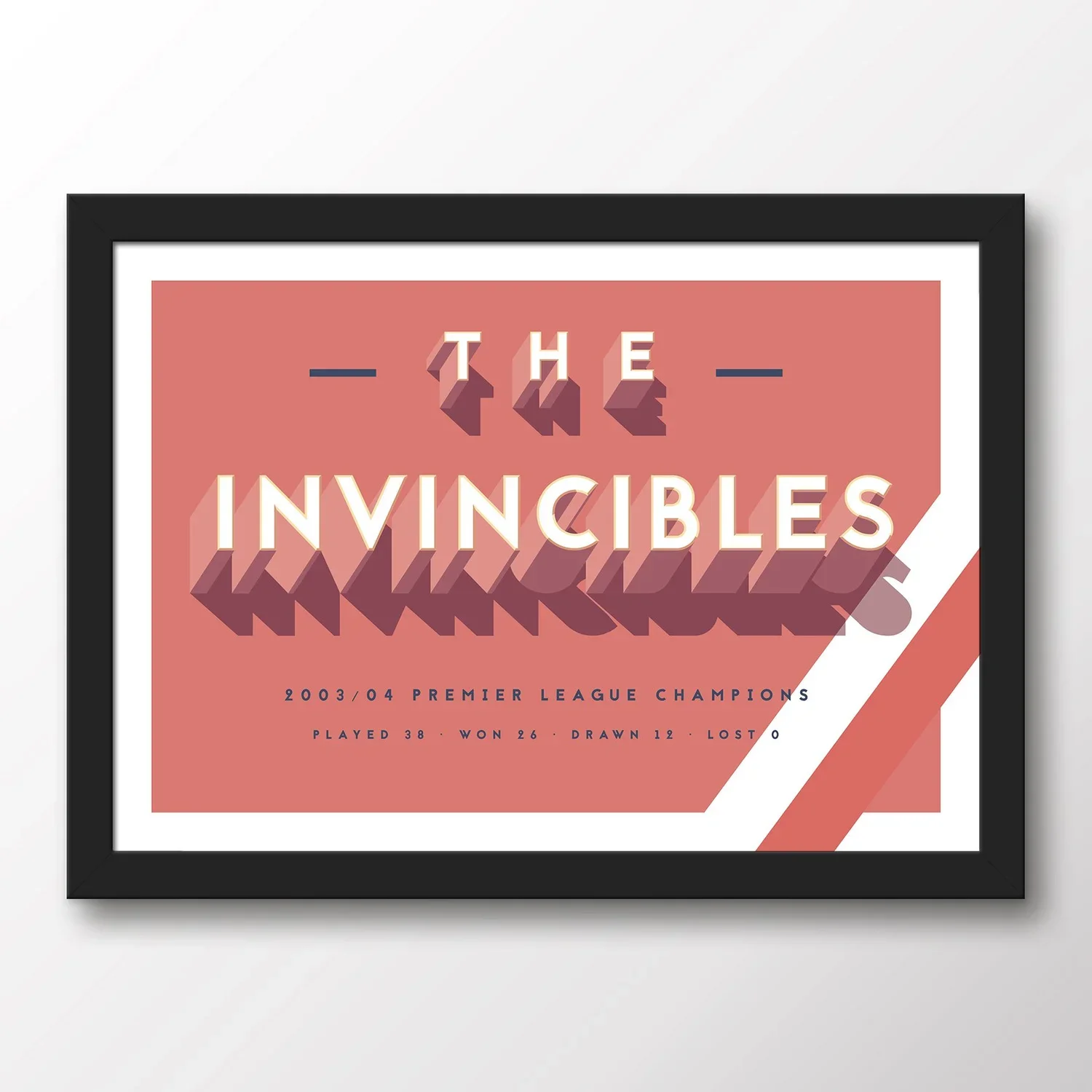 Arsenal 'The Invincibles' Typographic Poster A3 Framed 
 £52.00 