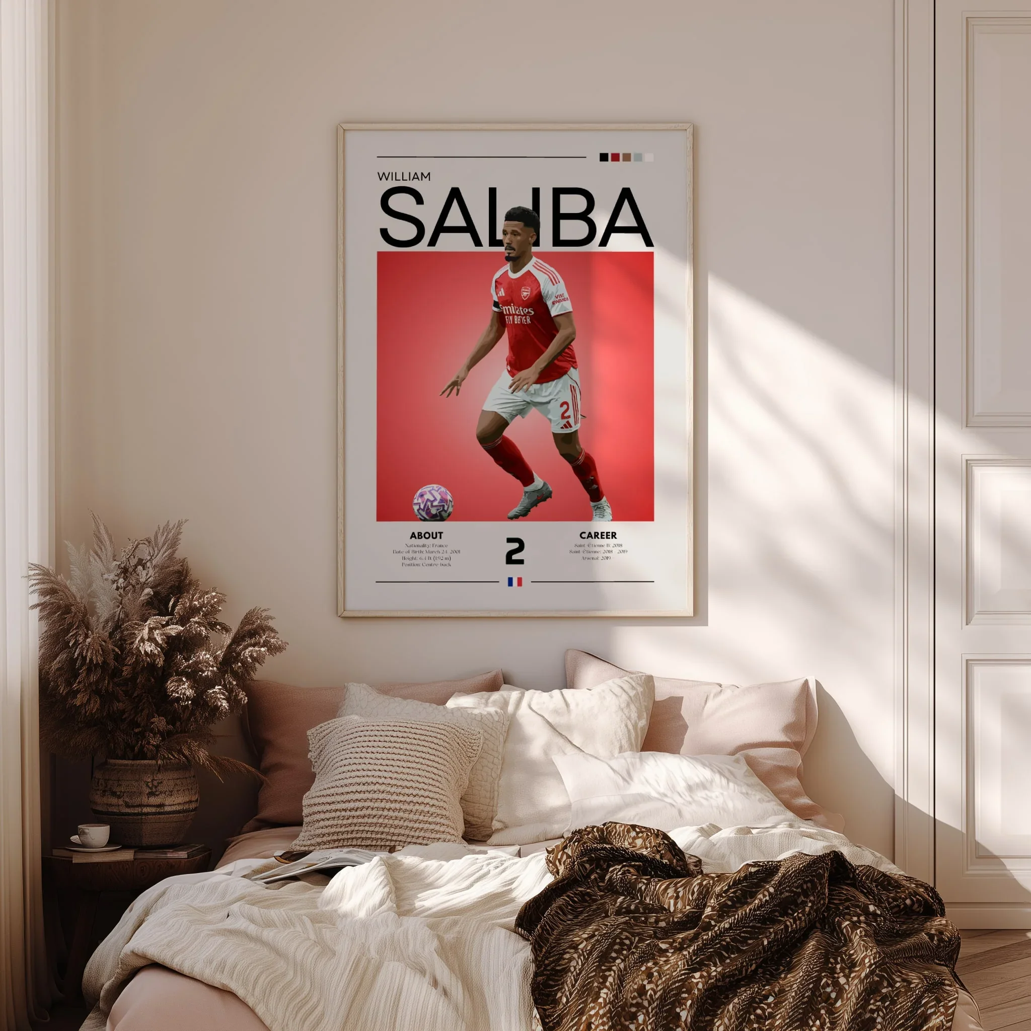 William Saliba Arsenal Poster A2 Natural Oak Frame
 £67.76 