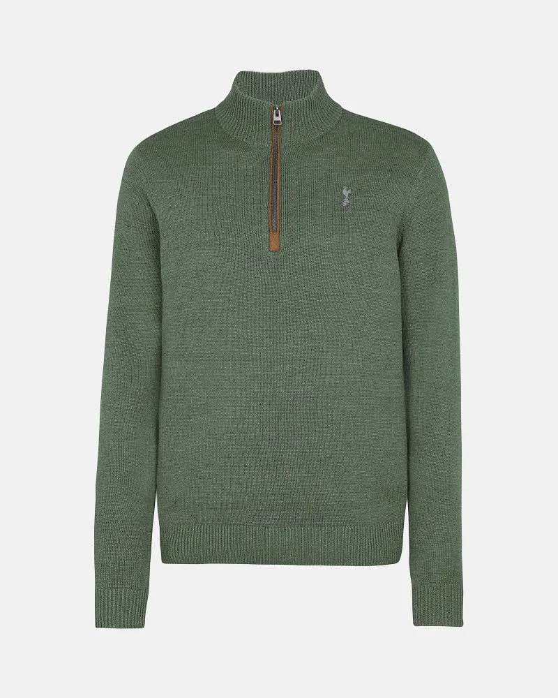 Spurs Mens Green 1/4 Zip Cotton Blend Jumper - £48.00


