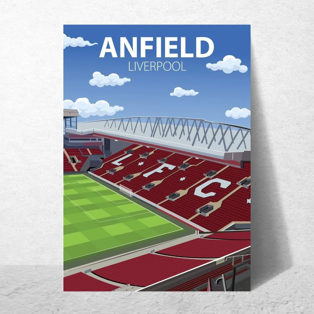 Anfield Stadium Poster, Liverpool FC Wall Art, (A3 Print Only, Unframed) - £19.99
