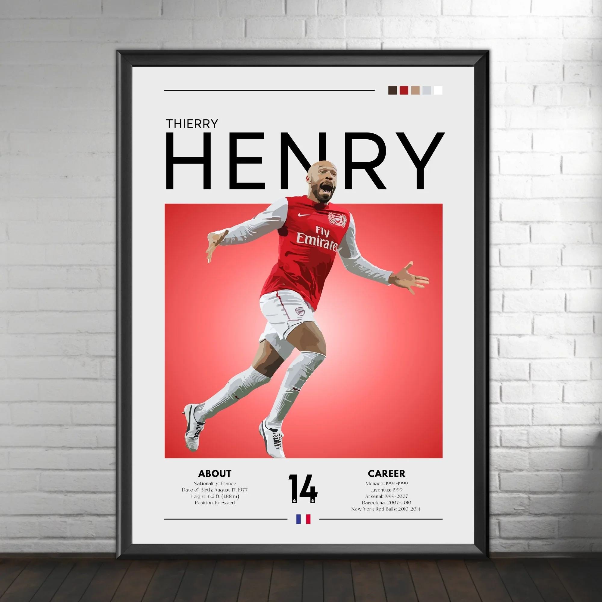 Thierry Henry Poster - Iconic Arsenal Legend Print A3 Black Frame
 £46.02 