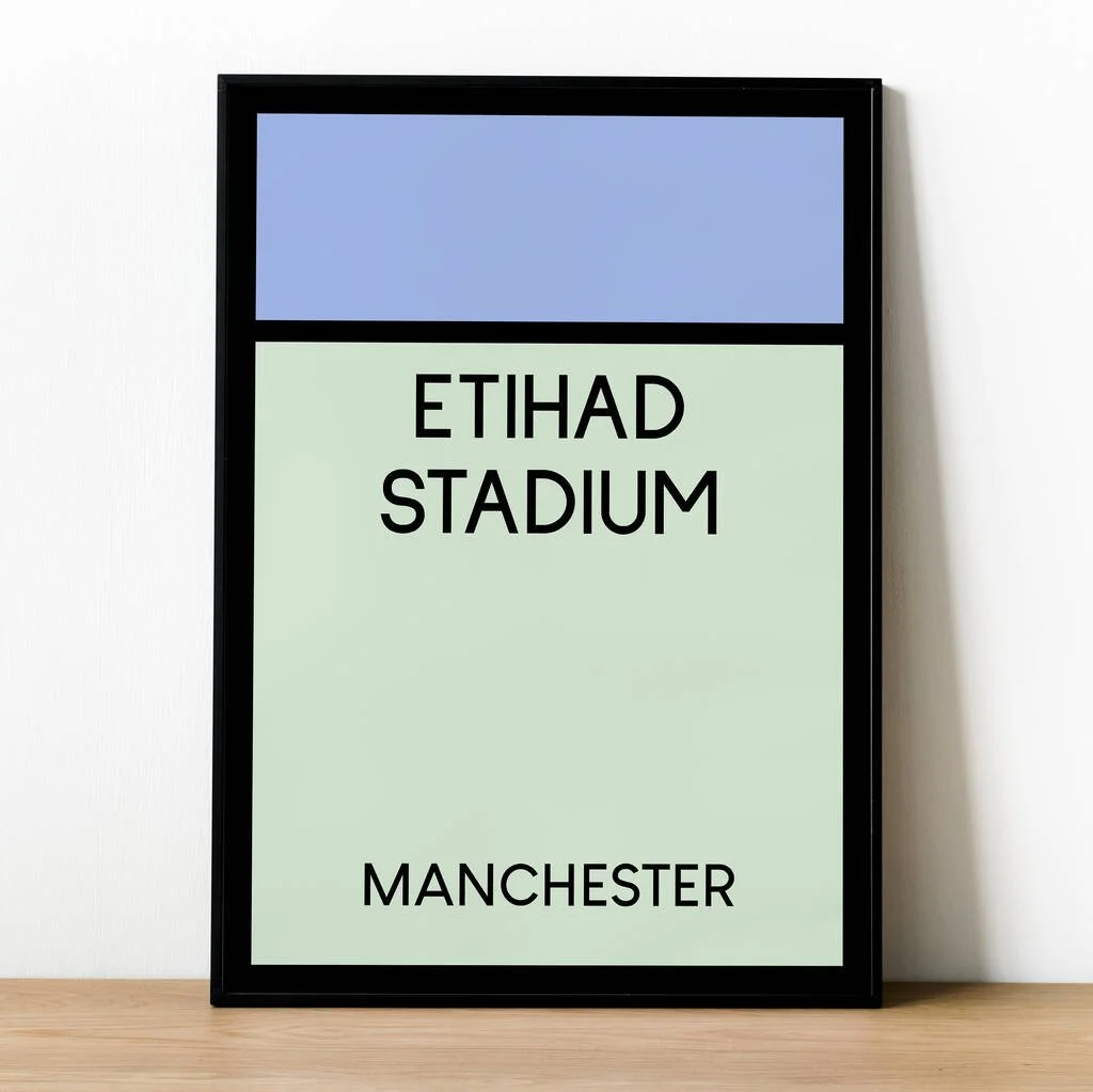 Etihad Stadium Monopoly Manchester City Football Print A3 - £15.99