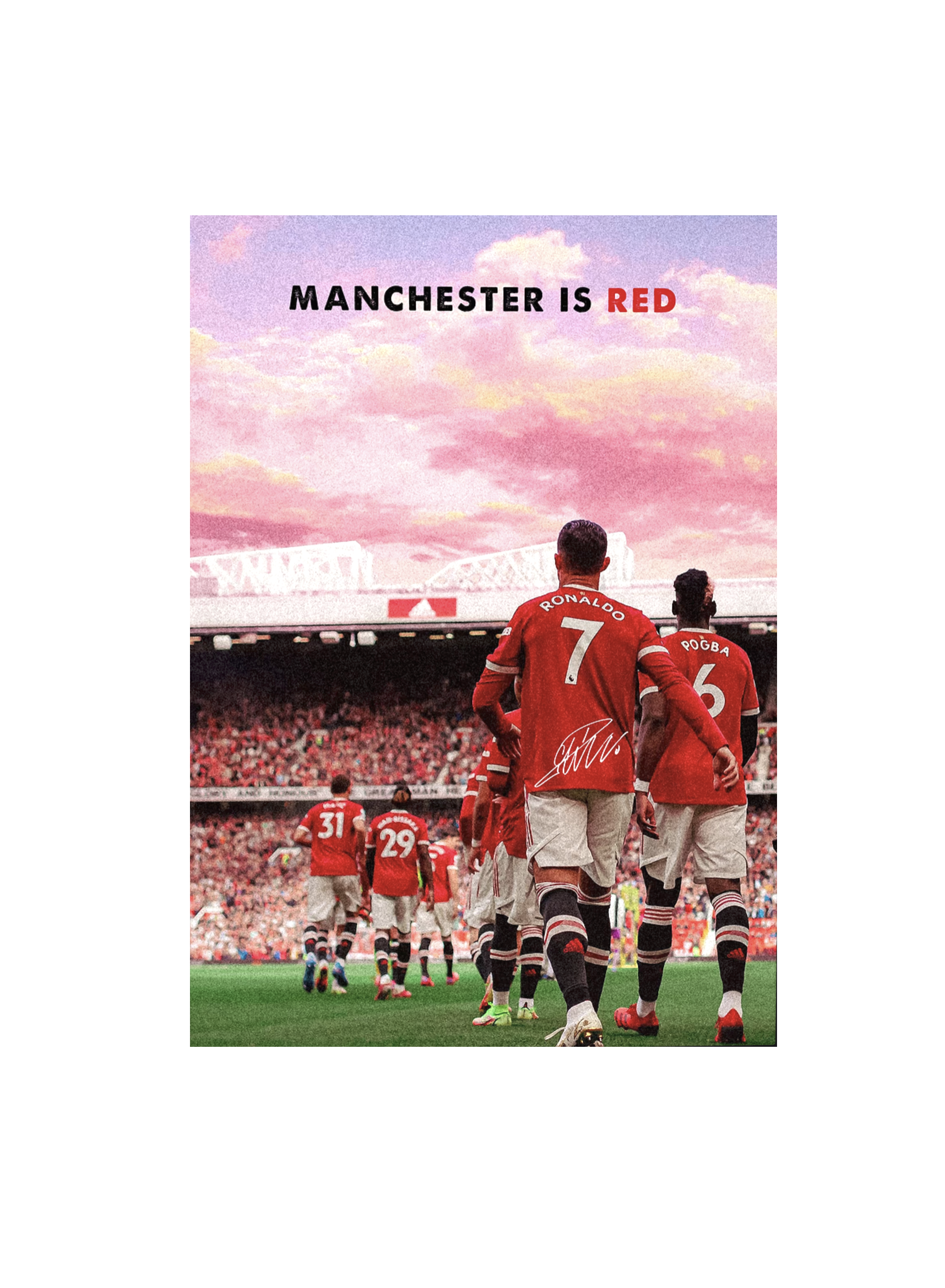 Manchester United - Manchester is Red Gloss 26.6" x 18.9"
 £84.99 
