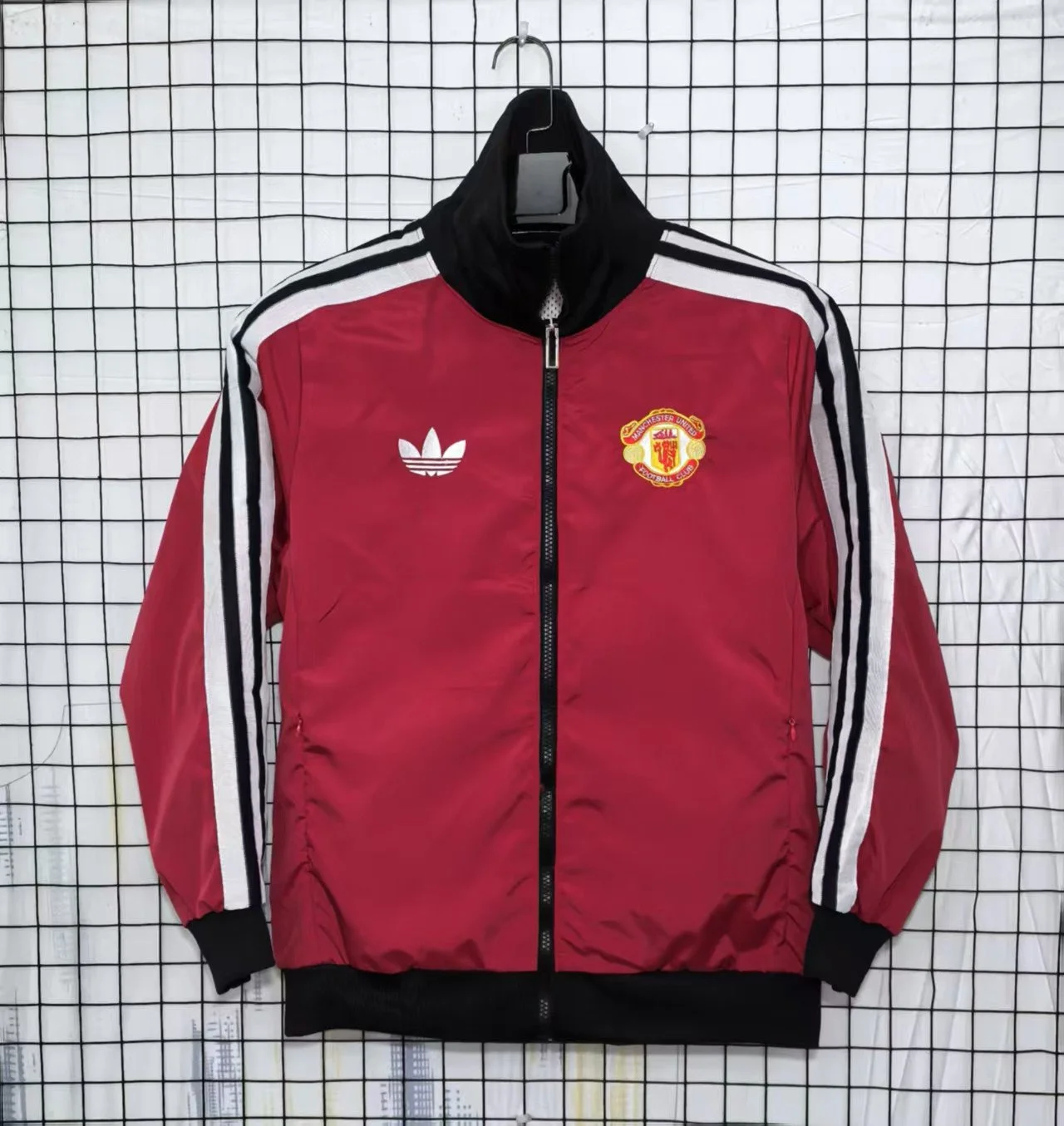 Manchester United x Adidas Retro Jacket - Red - £95.99