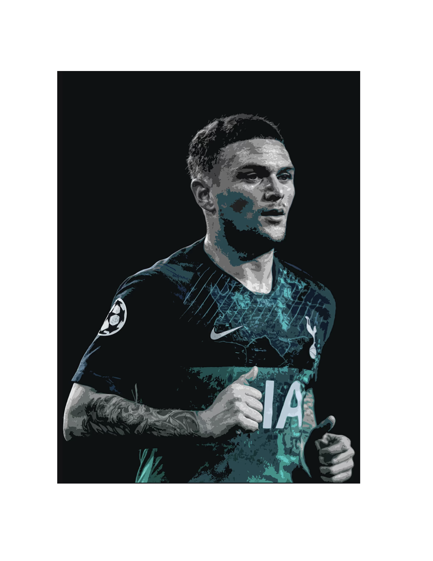 Kieran Trippier | Tottenham Hotspur FC | 17.7in x 12.6in Matte Framed Metal Poster - £49.99