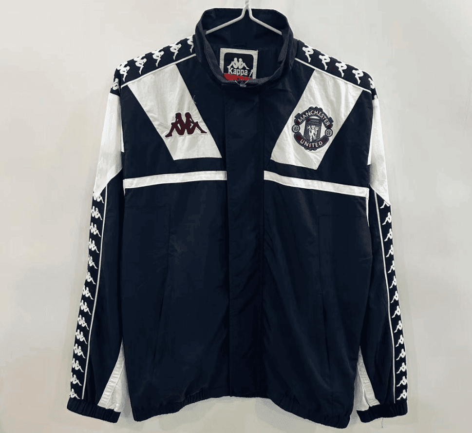 Manchester United 1967 Kappa Windbreaker Jacket - Navy/White - £97.99