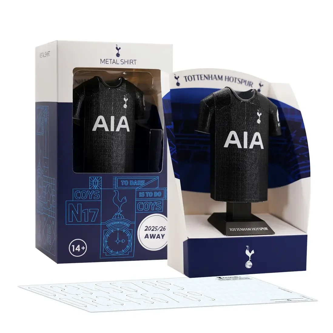 Tottenham Hotspurs Away Kit 2025/26 Metal Alloy Football Shirt
 £25.99 