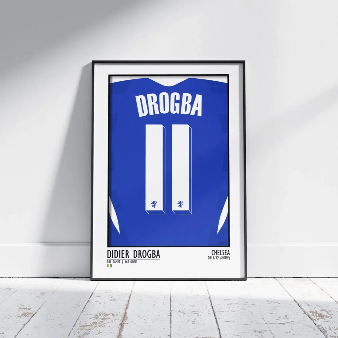 Didier Drogba Poster Print - Chelsea FC 11/12 Home | A4 Unframed Print - £10.99