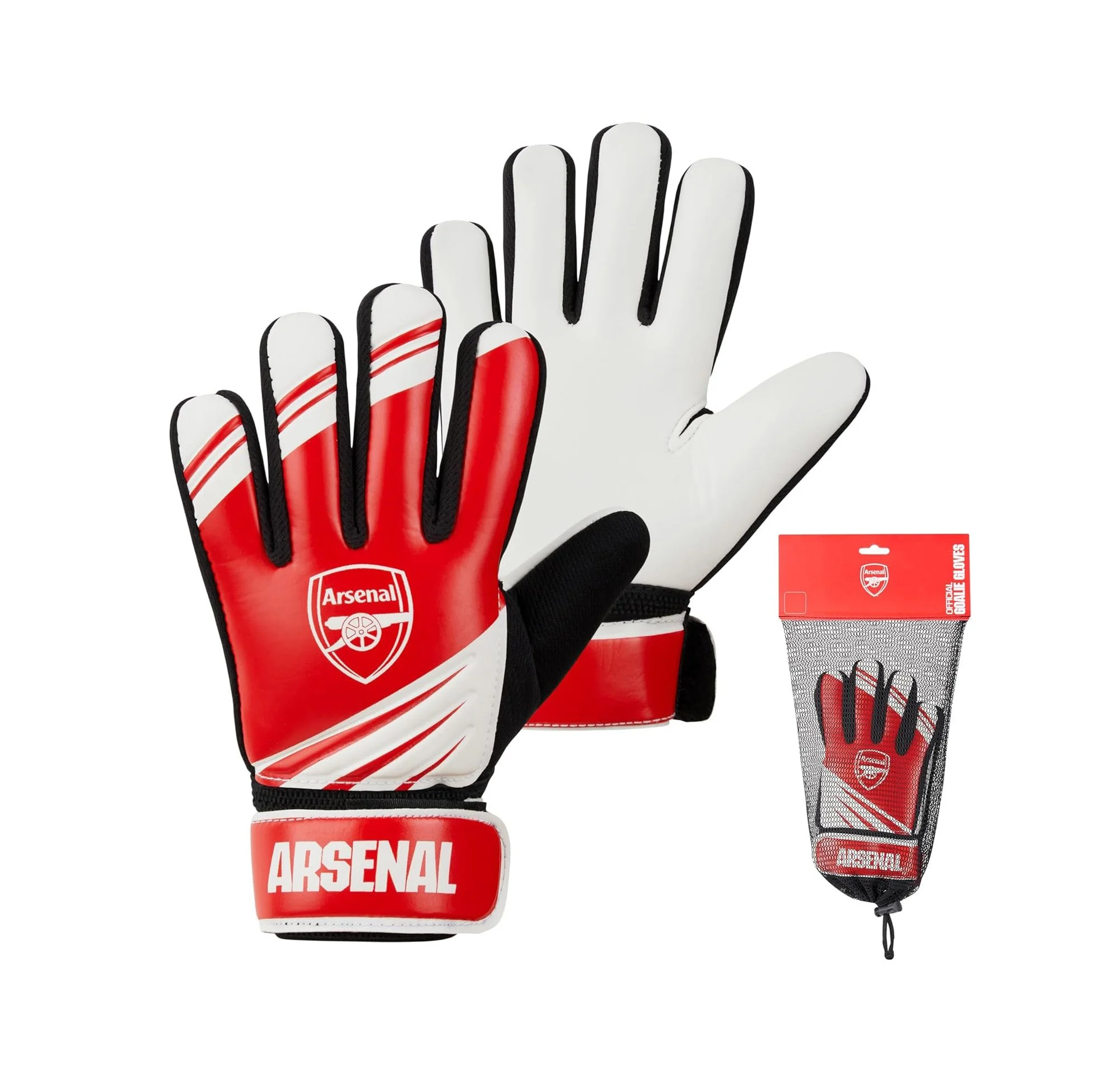 Hy-Pro Officially Licensed Arsenal F.C. Goalkeeper Gloves for Kids Teenagers - Non Slip Padded Palms Size 5 or 7 - £14.99