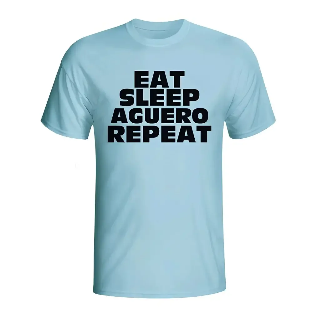 Man City Womens Eat Sleep Aguero Repeat T-Shirt
 £27.00 