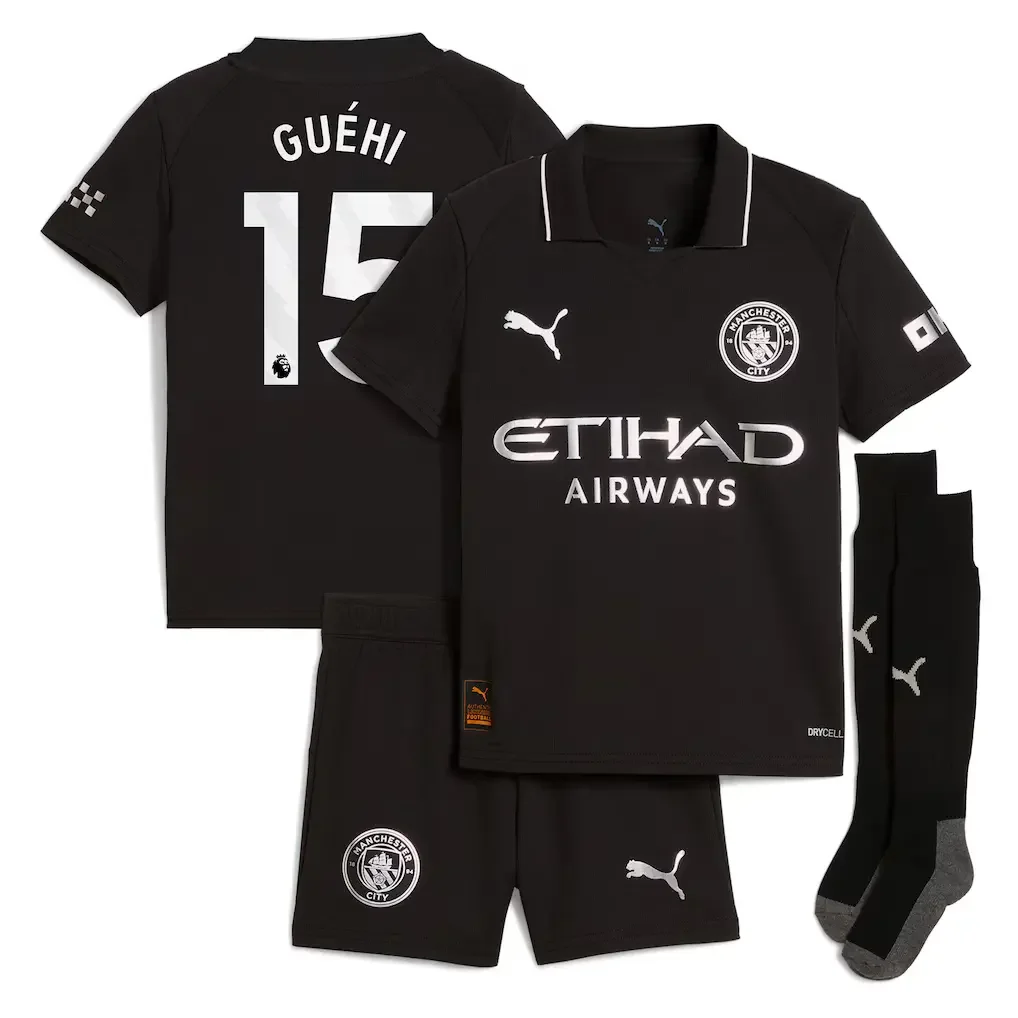 Manchester City PUMA Away Minikit 2025-26 with Guéhi 15 Printing - £75.00