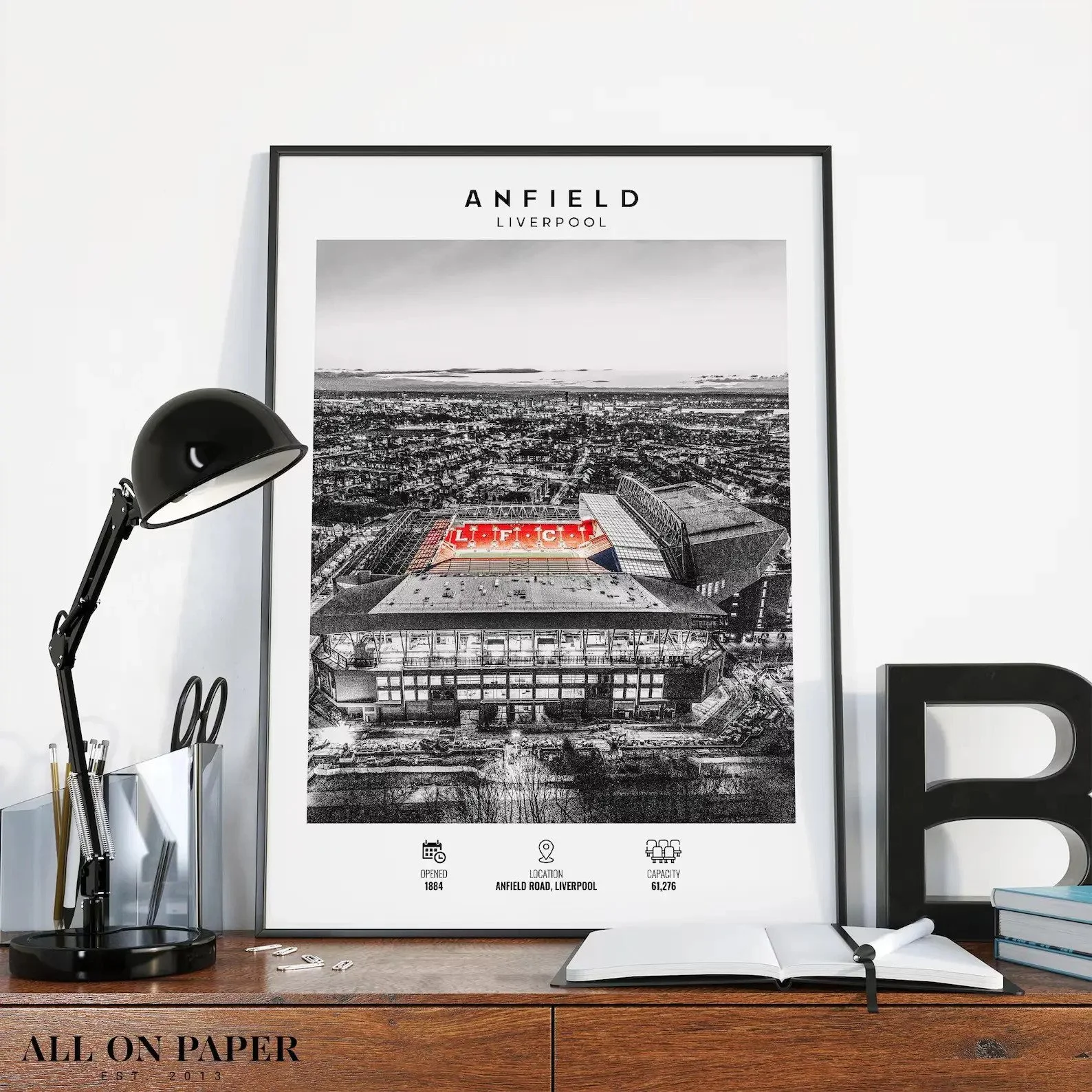 ANFIELD Football Wall Art Print Unique Poster - £8.99