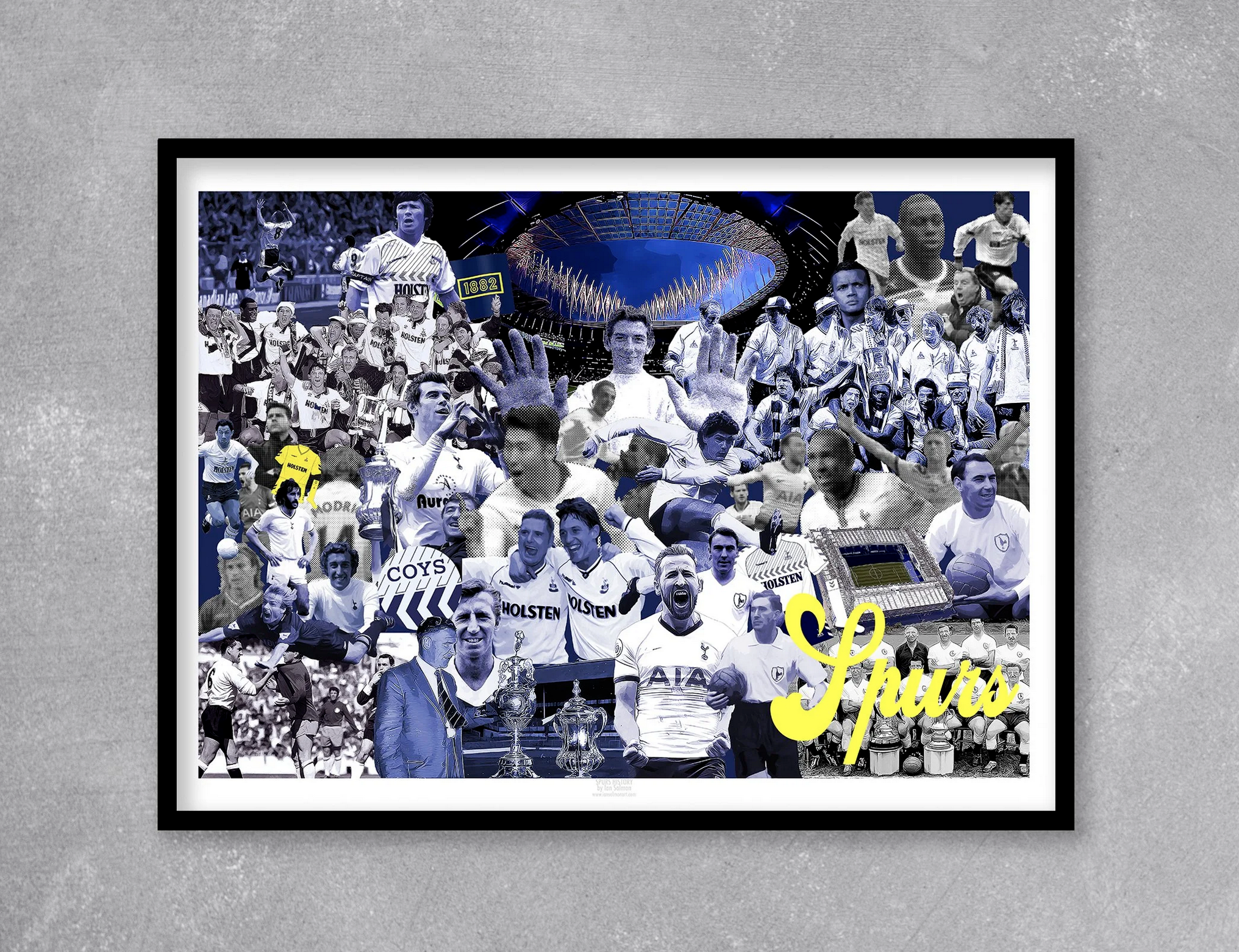 Tottenham Hotspur FC | Spurs History | Ian Salmon Art | Limited Edition A3 Framed Art Print - £105.00 