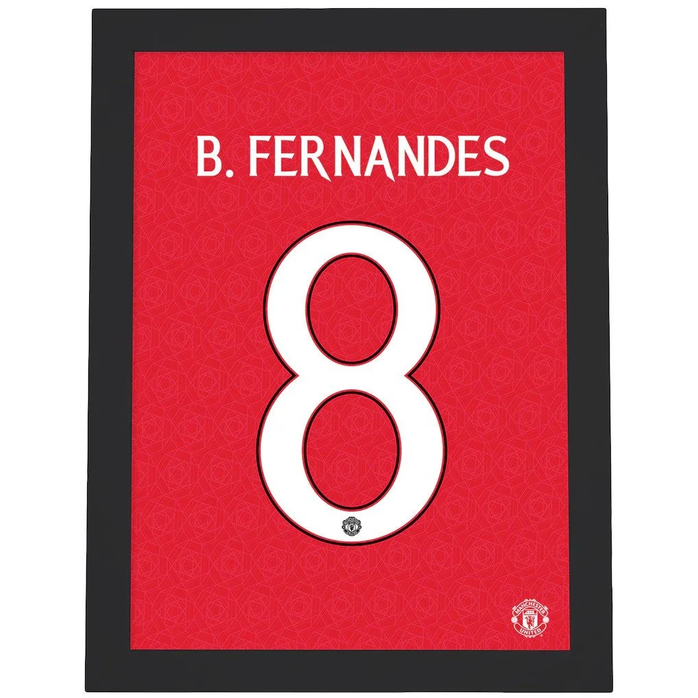 Bruno Fernandes Shirt Design Framed Print - A2 - £37.49