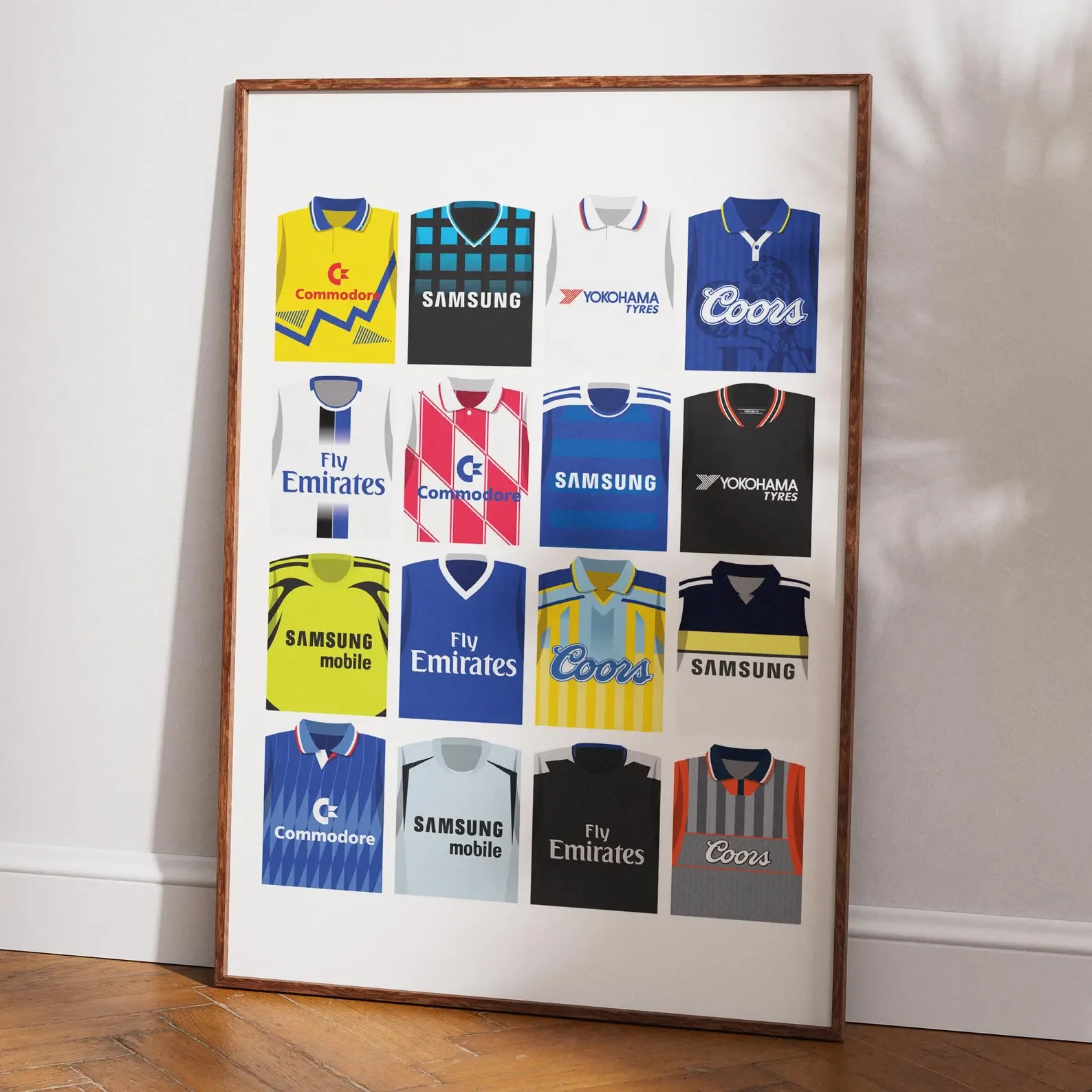 Chelsea Retro Kit History Art Print: Football Club Wall Decor Unframed A3 Poster - £15.92