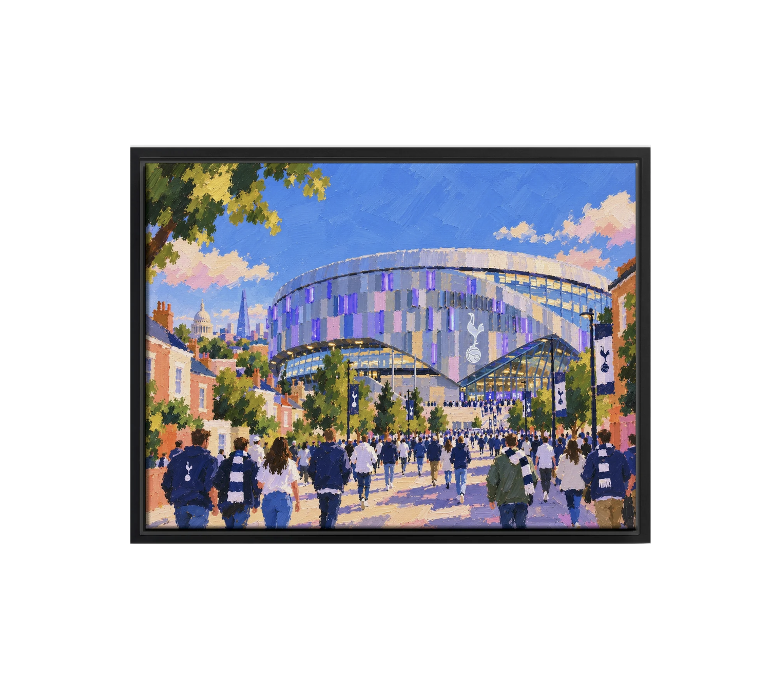 Sunlit Tottenham Matchday Canvas Print 40cm x 30cm Black Frame
 £64.95 