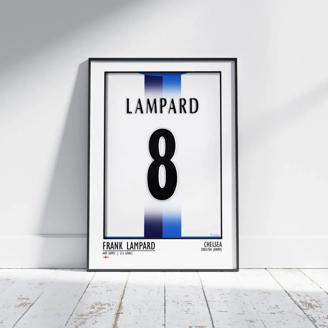Frank Lampard Poster Print - Chelsea FC 03/04 Away | A3 Unframed Print - £12.99