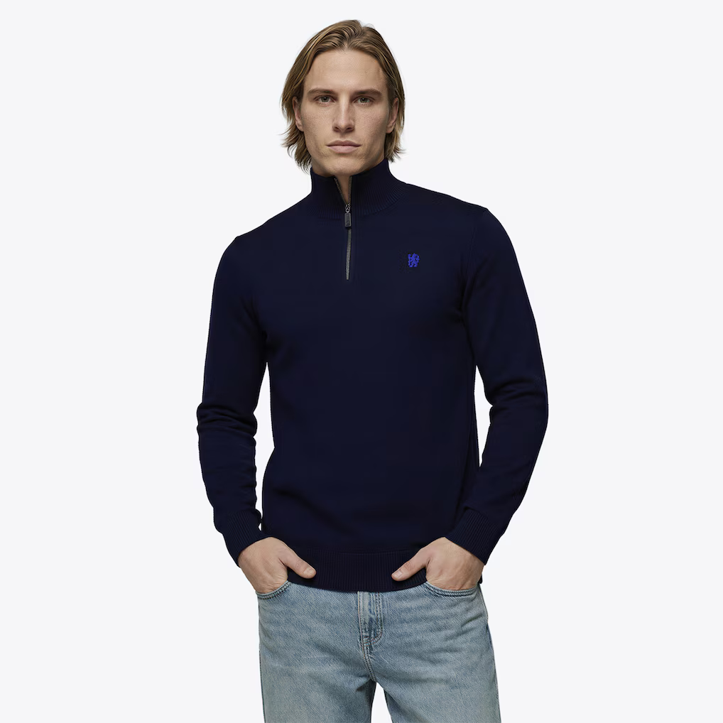 Chelsea 1/4 Zip Jumper - Navy - Mens - £50.00