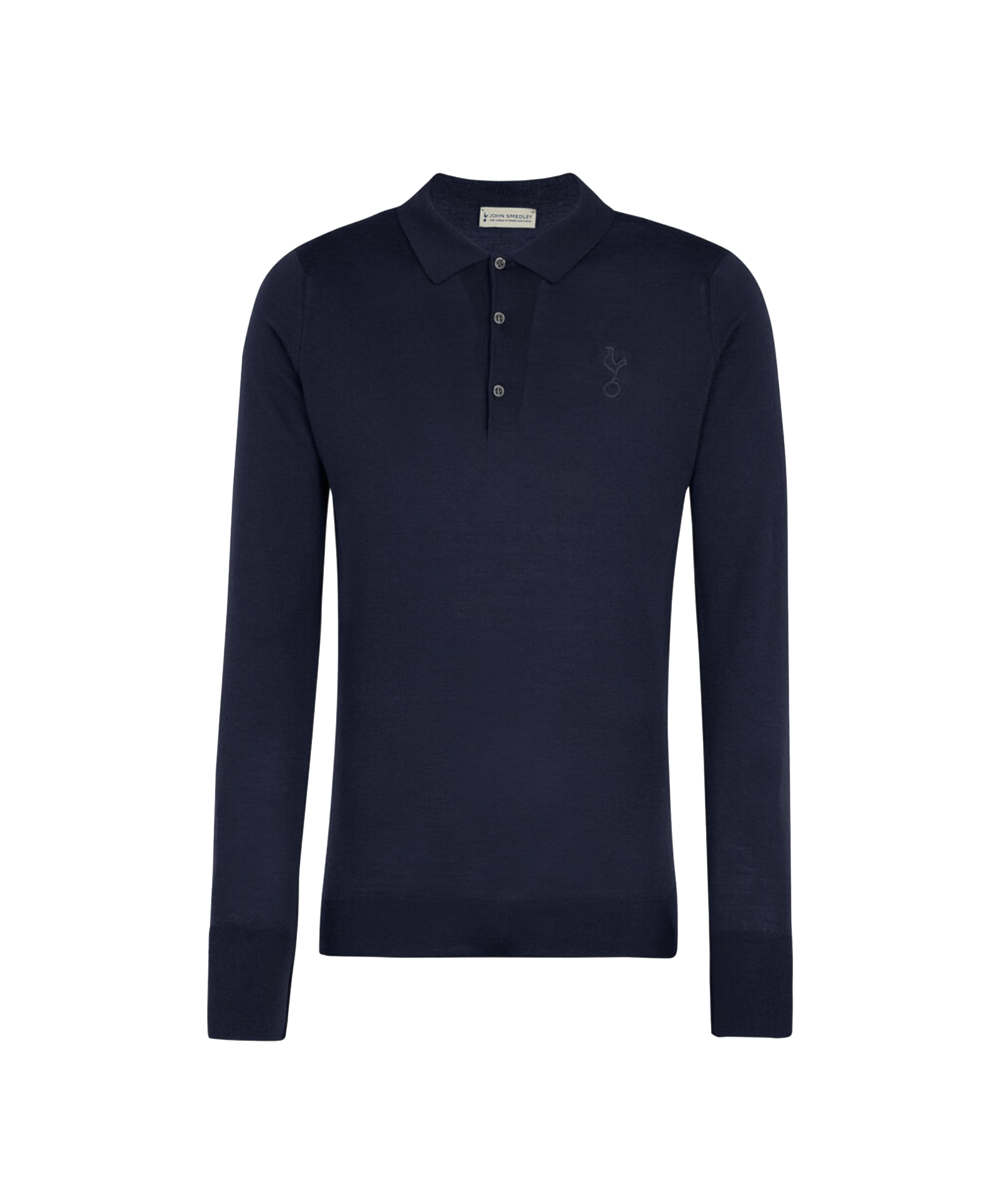 Spurs X John Smedley Mens Long Sleeved Navy Knitted Shirt - £245.00