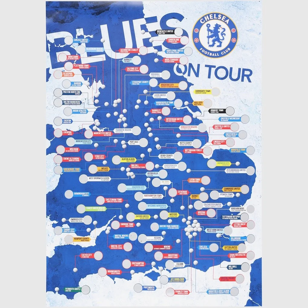 Chelsea Scratch Map A2 - £12.00