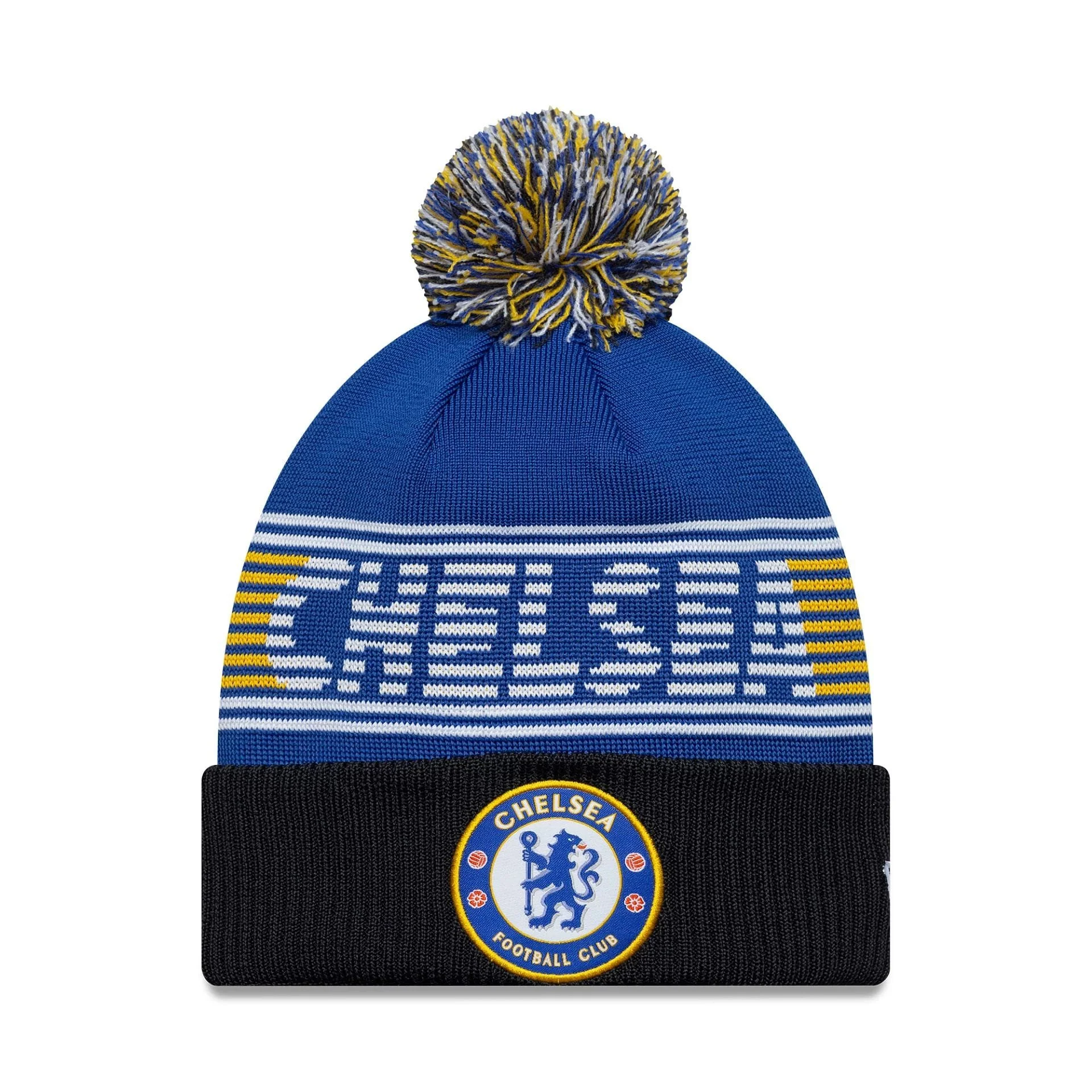 Chelsea FC Lion Crest Blue Bobble Knit Beanie Hat - £32.00