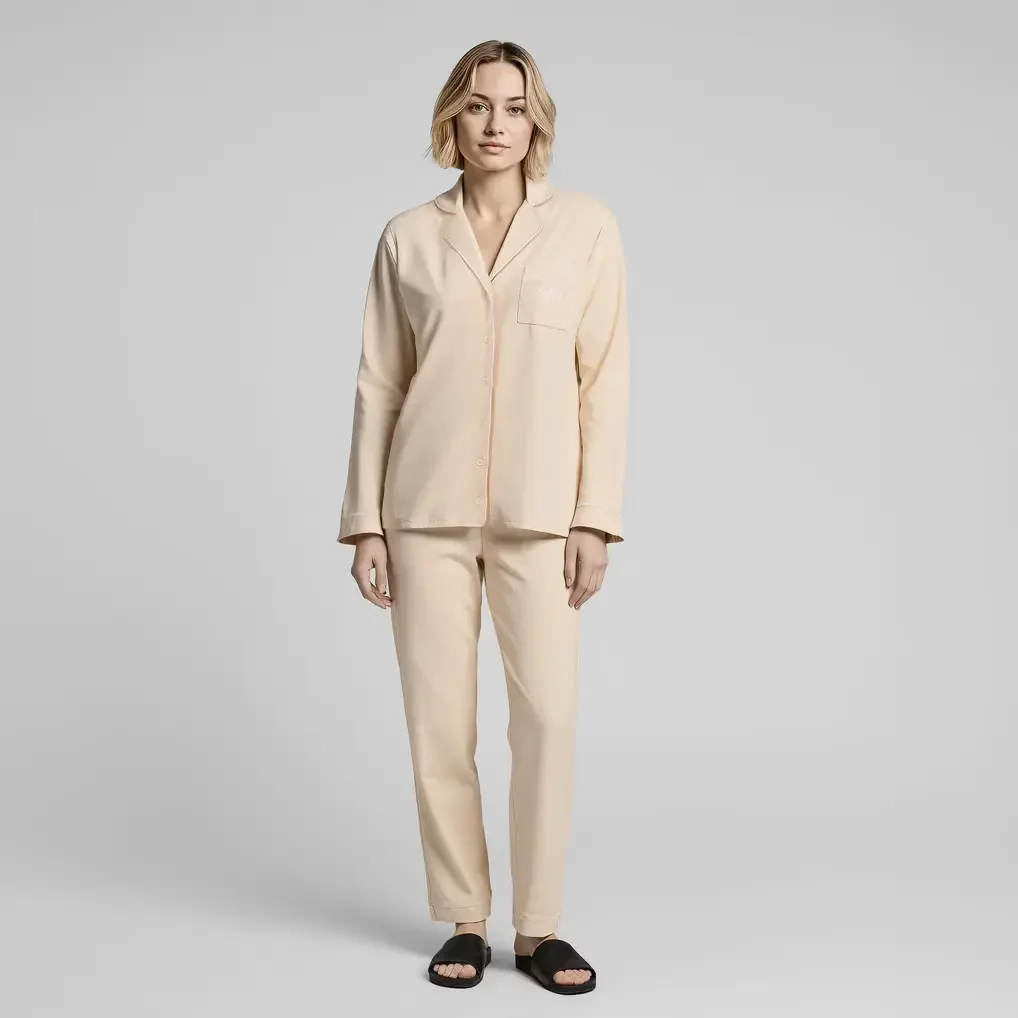 Chelsea Button Through Pyjama - Beige - Womens
 £28.00 