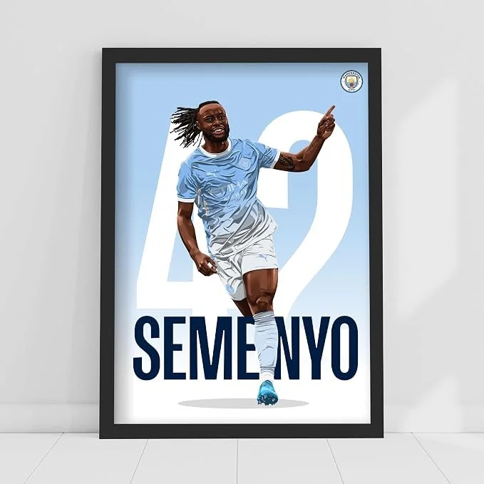 Manchester City Antoine Semenyo 26/27  Poster A3 (42cm x 29.7cm) Framed
 £24.99 