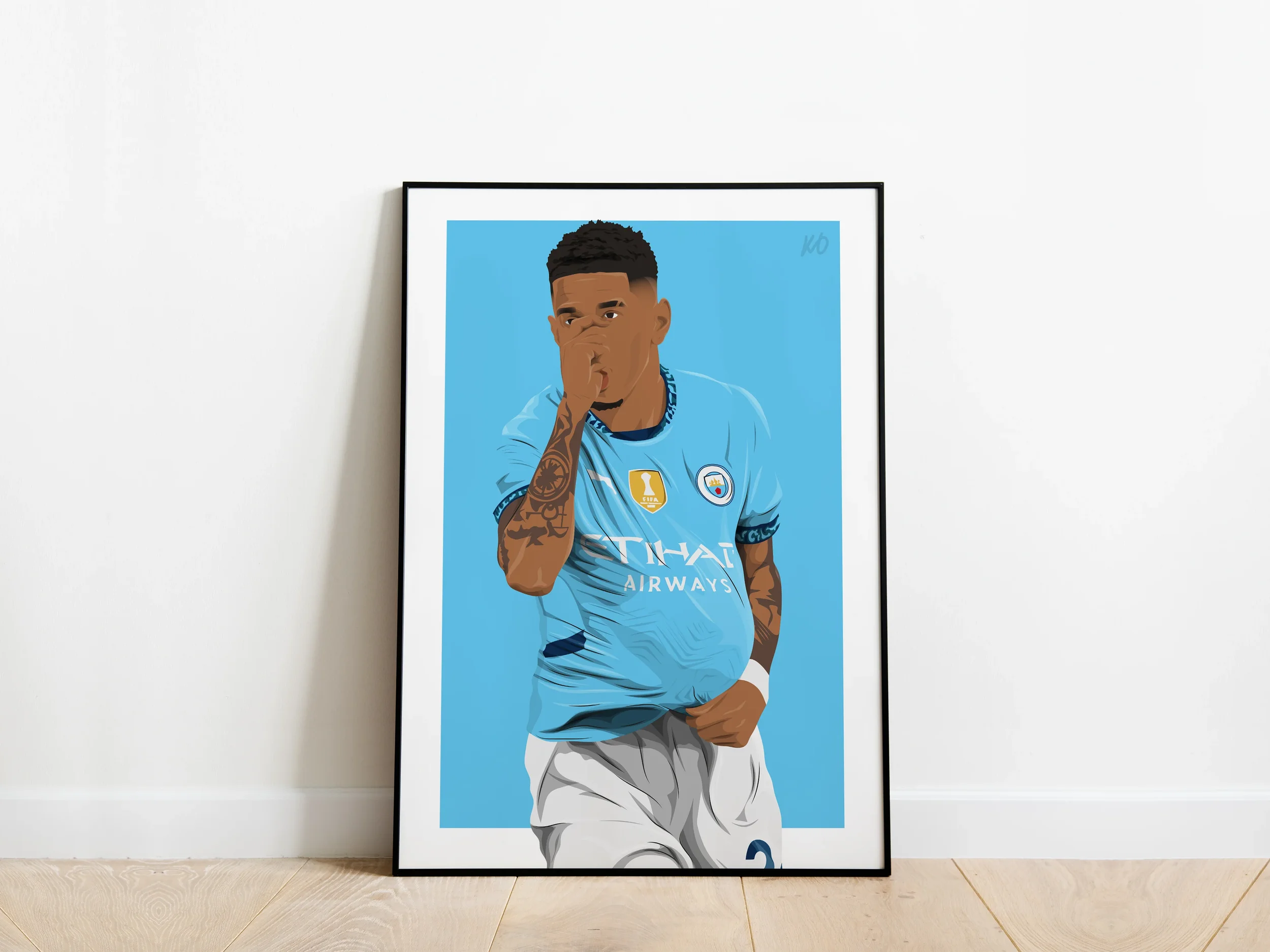 Savinho Manchester City Poster | A3 Gloss Print - £22.99
