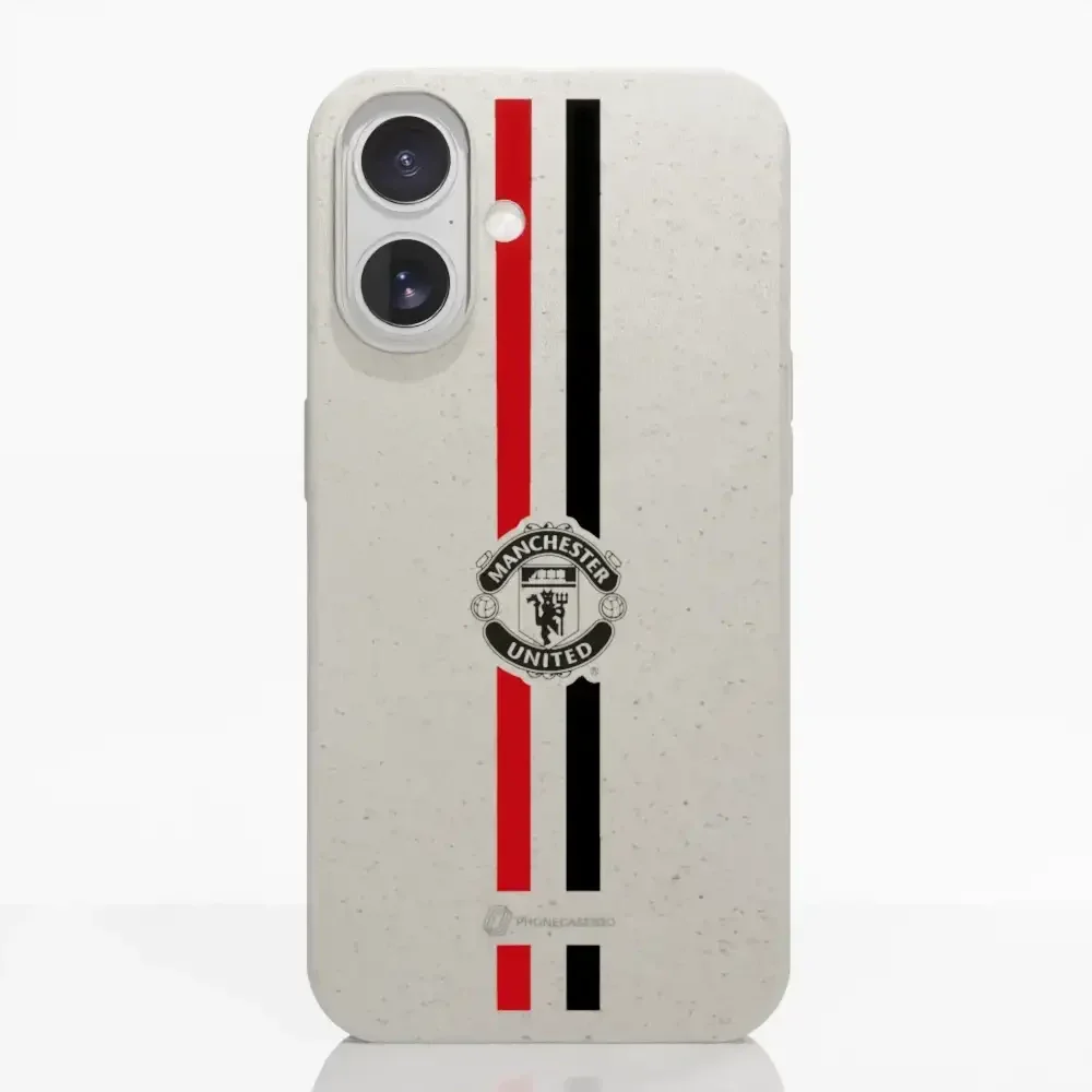 Manchester United Official Compostable Phone Case Vertical Stripes & Shield | Iphone - £21.90