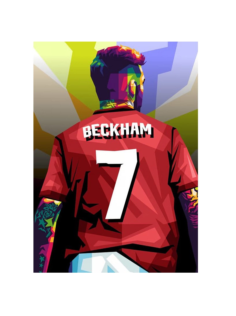 David Beckham | Manchester United FC | 50cm x 70cm Canvas Wall Art Print - £81.53