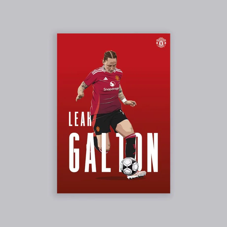 Manchester United Galton Illustrated A2 Poster - £12.00