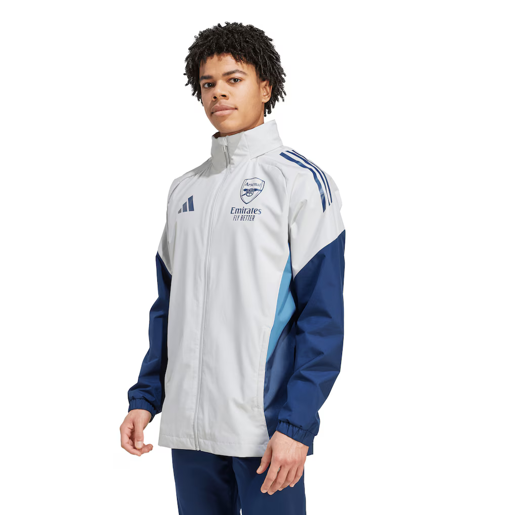 Arsenal adidas Training All-Weather Jacket | Grey - £85.00