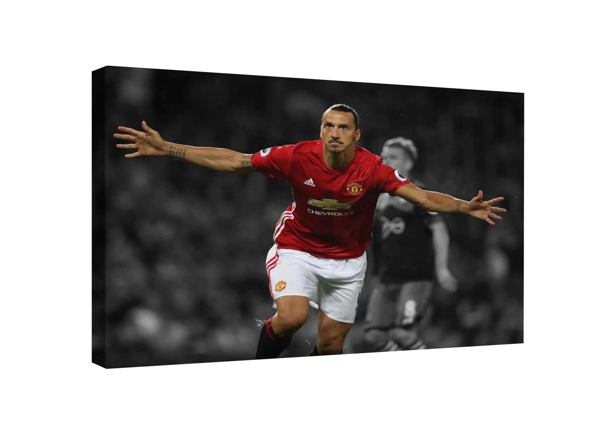 Canvas Zlatan Ibrahimovic Manchester United Wall Art Print - (119 x 81cm/47 x 32inch) - £64.99 