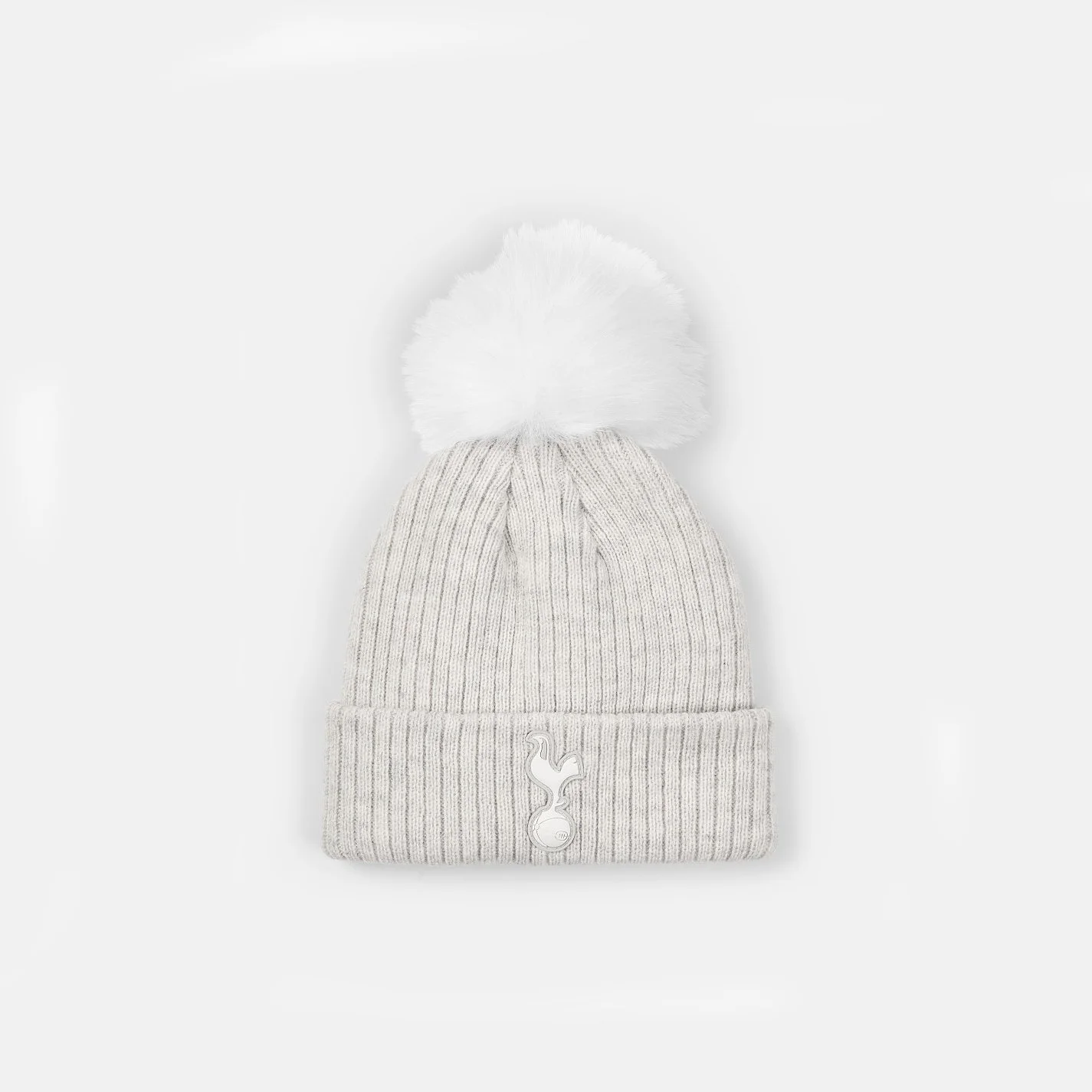 Spurs Womens Grey Marl Pom Beanie - £15.00