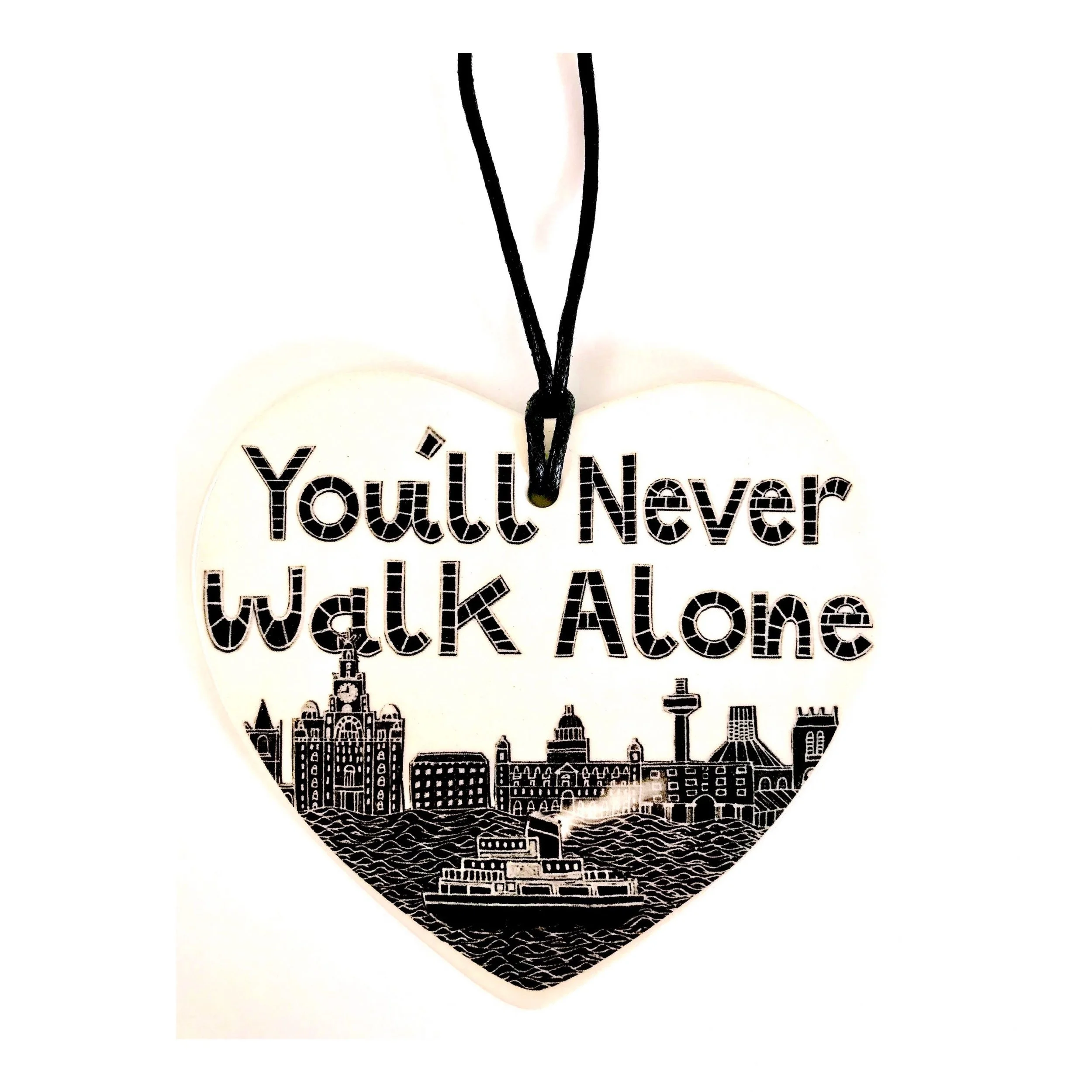 You’ll Never Walk Alone Ceramic Hanging Heart - £9.95