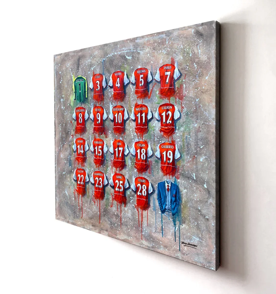 Arsenal Invincibles Print - A Highbury Collection 30x30 Canvas - Terry Kneeshaw Art - £109.99