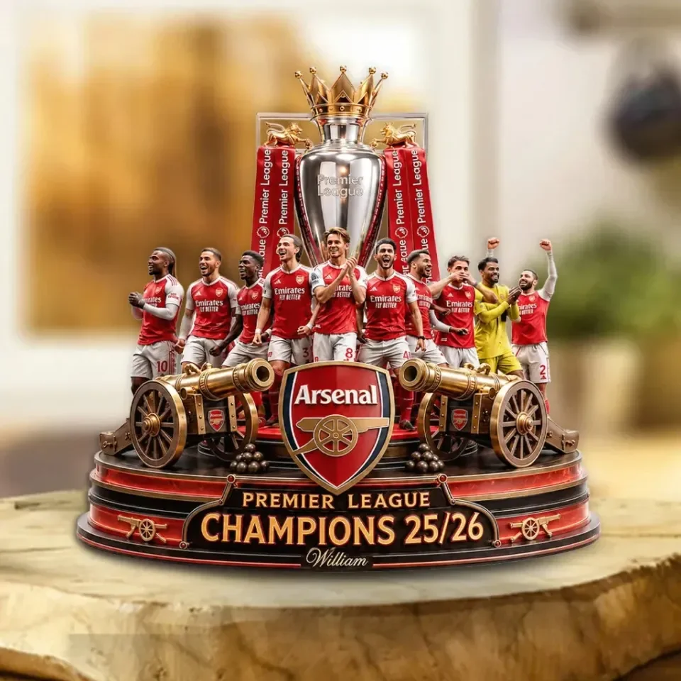 Arsenal FC Premier League Champions 25/26 Shaped Acrylic Plaque 5.9" x 5.9"
 £23.00 