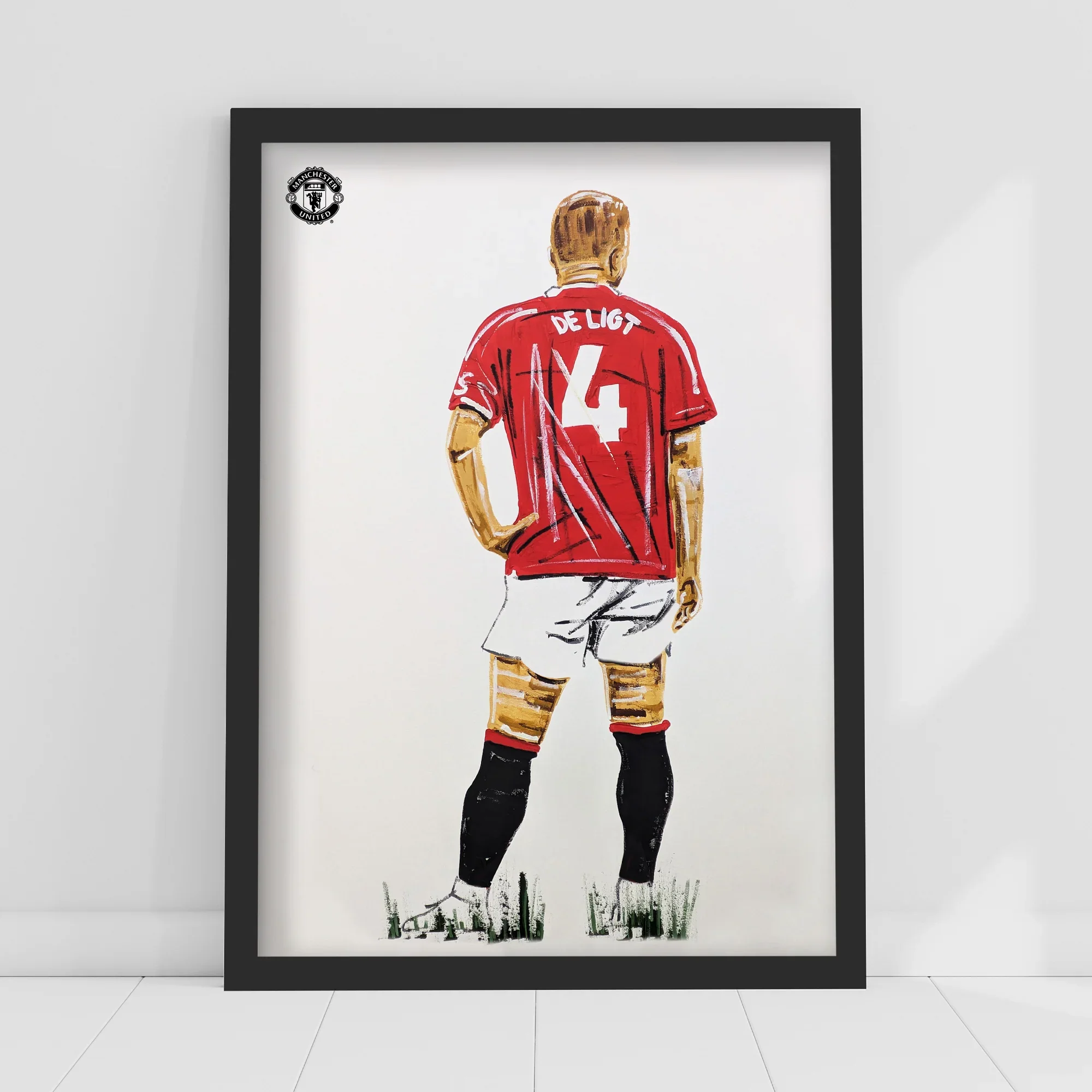 Manchester United FC Print - De Ligt Tony Denton Painted Poster A3 framed - £24.99