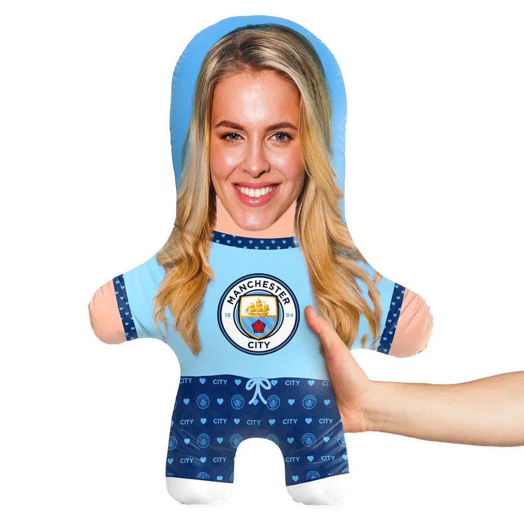Personalised Manchester City FC Hearts Cushion 
 £29.99  