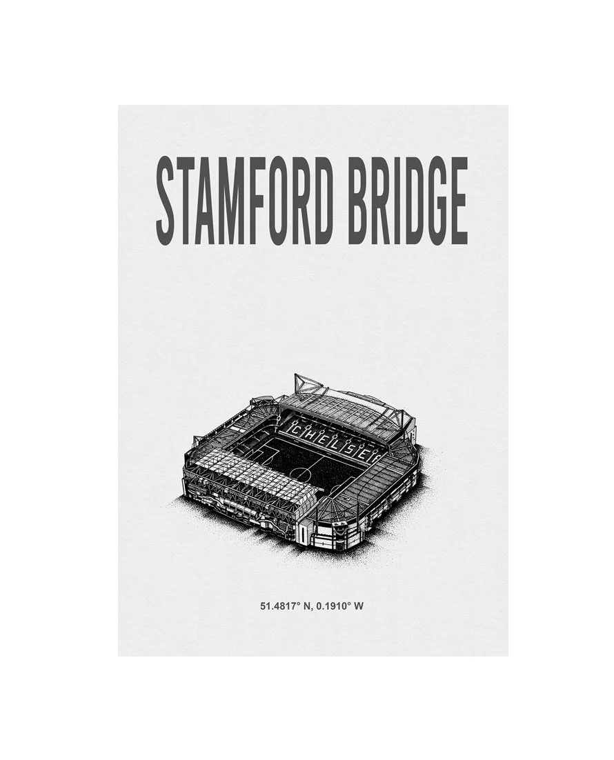 Stamford Bridge Stadium Framed Fine Art 70cm x 100cm - £213.93