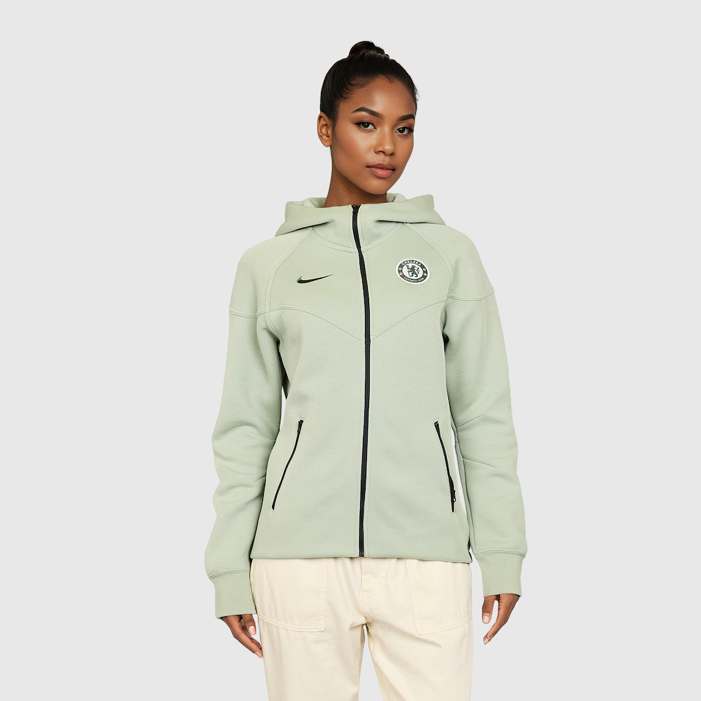 Chelsea Nike Tech Fleece Full Zip Hoodie - Jade Horizon - Womens - £124.99