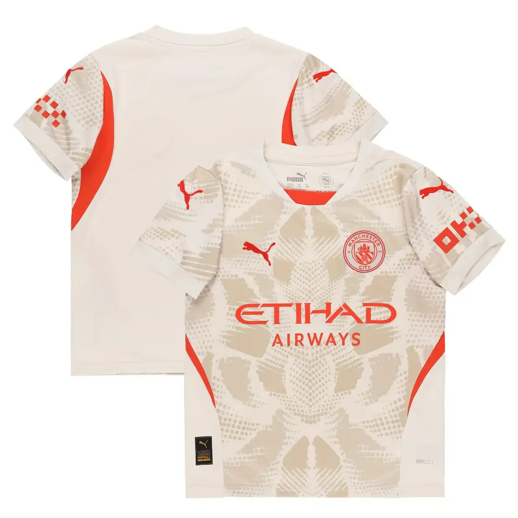Manchester City PUMA Goalkeeper Shirt 2024-25 - White - Kids - £60.00
