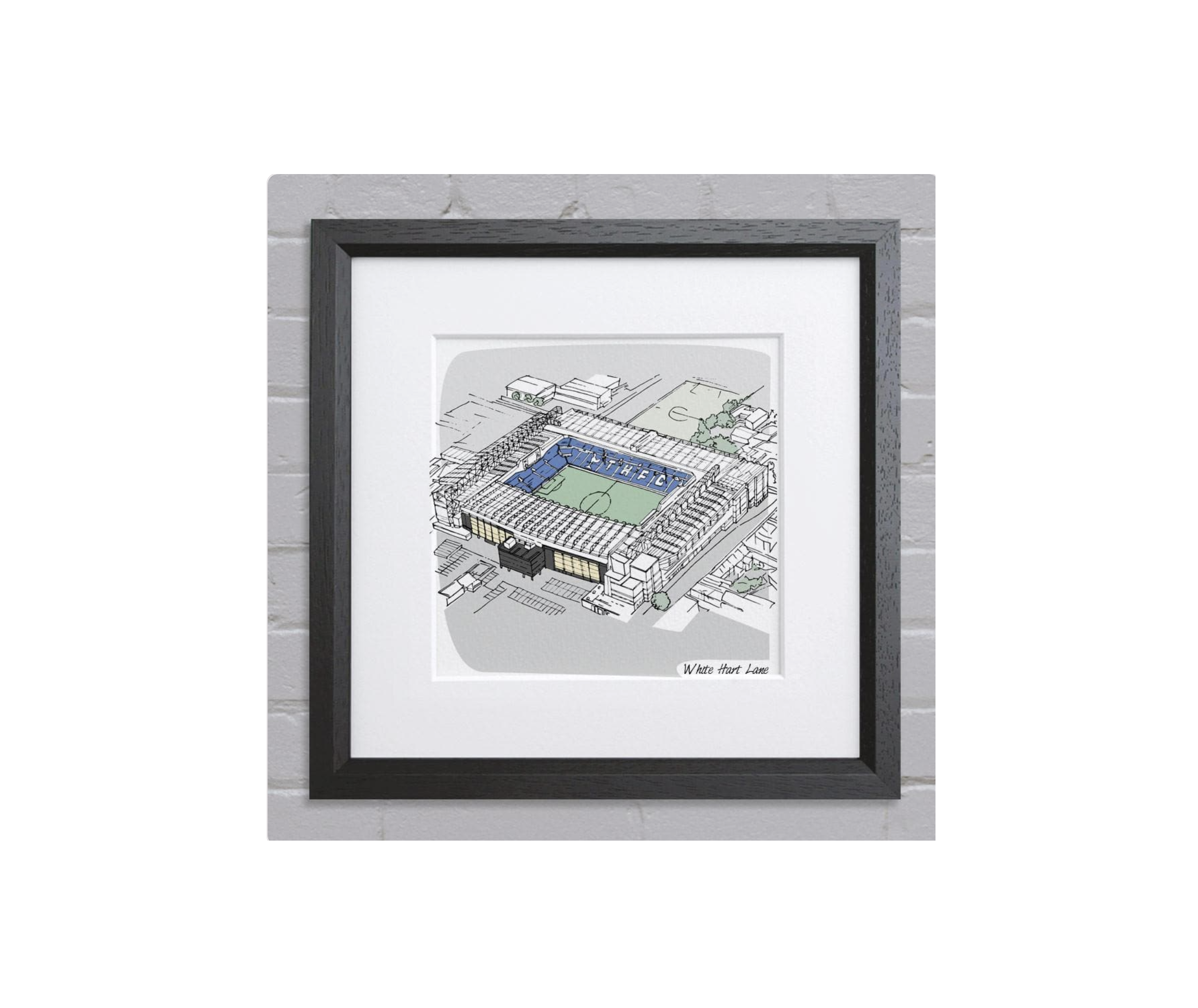 Manchester City FC Sports Stadium Bespoke Illustration (26 x 31cm) Framed - £78.00