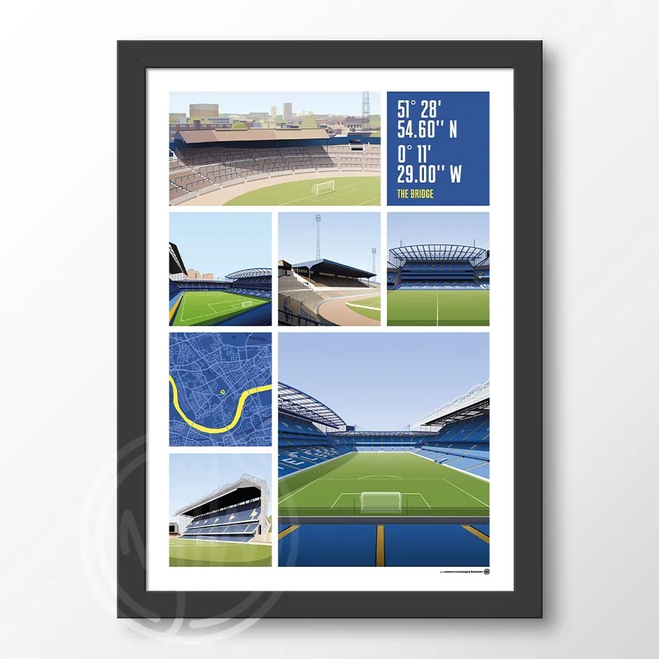 Chelsea Views Of Stamford Bridge Poster A4 Framed
 £37.00 
