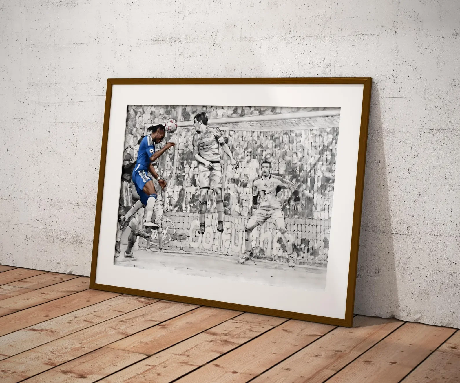 Chelsea Champions League Final 'Didier Drogba Goal' Sketch - A3 Print Framed - £27.19 