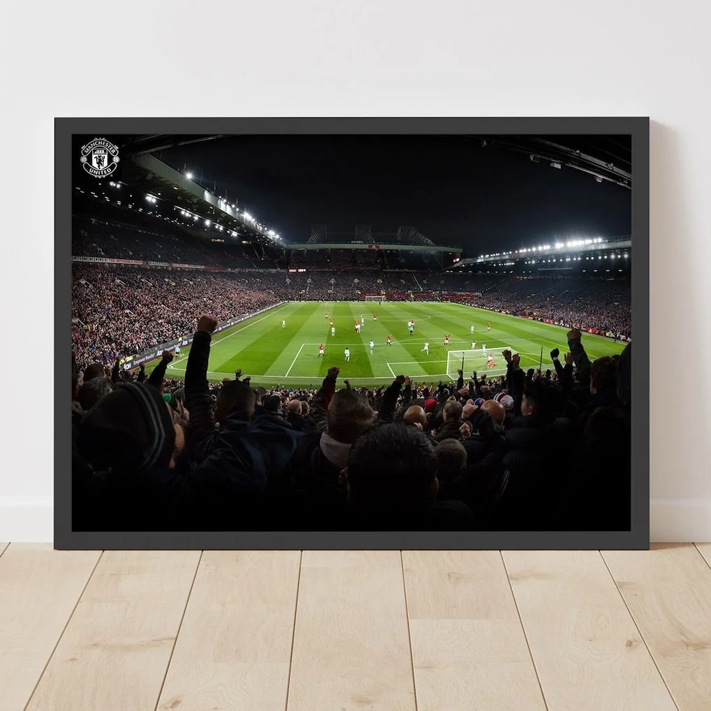 Manchester United Stretford End Goal Framed Print - A2 - £49.99