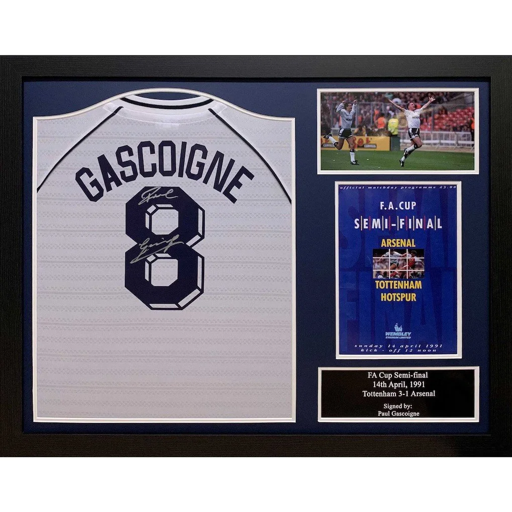 Paul Gascoigne Signed Shirt | Framed - £250.00